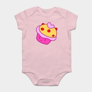 Heart Cupcake Baby Bodysuit